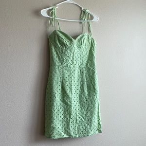 Green Blue Blush eyelet dress. Size medium.